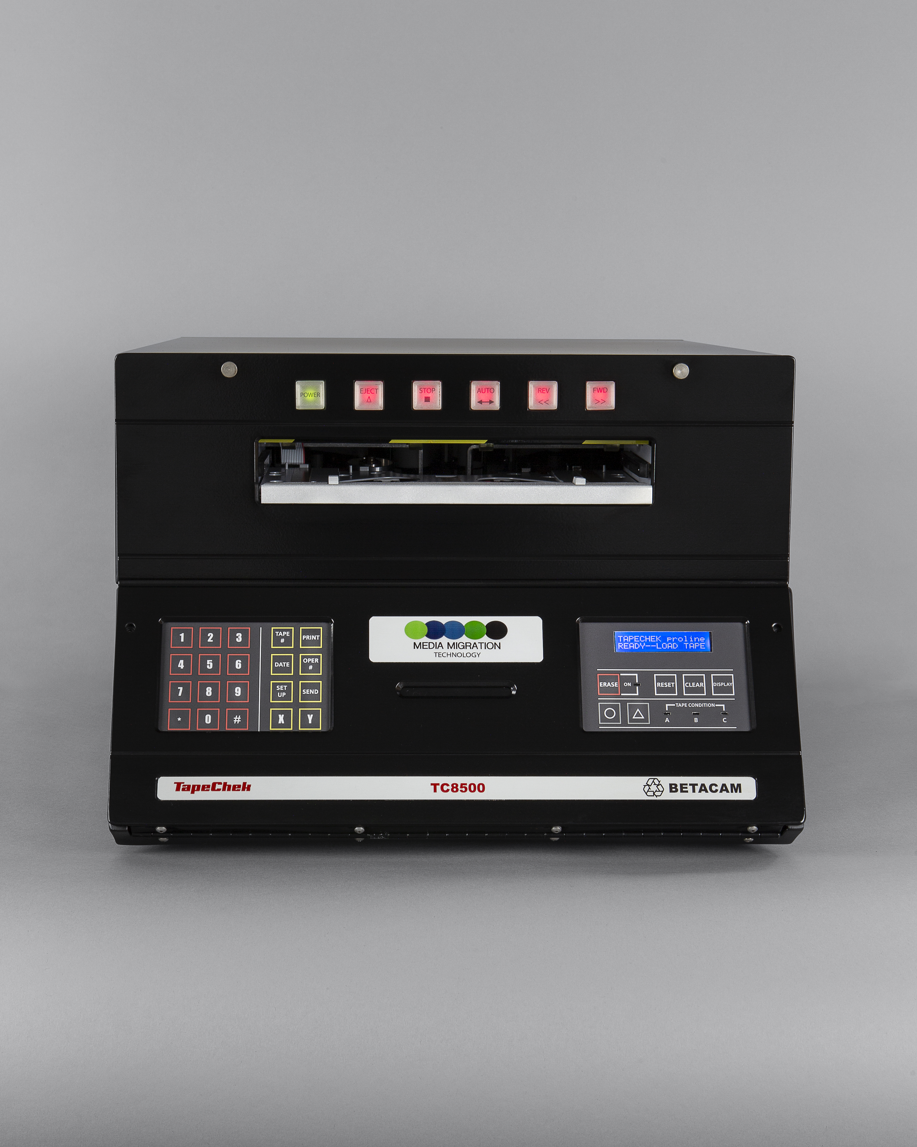 TapeChek TC8500 Betacam evaluator cleaner — front view